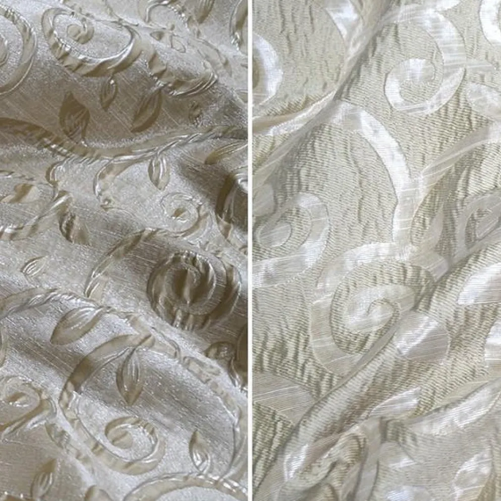 Tuscany Jacquard (Reversible) Table Linen in Ivory