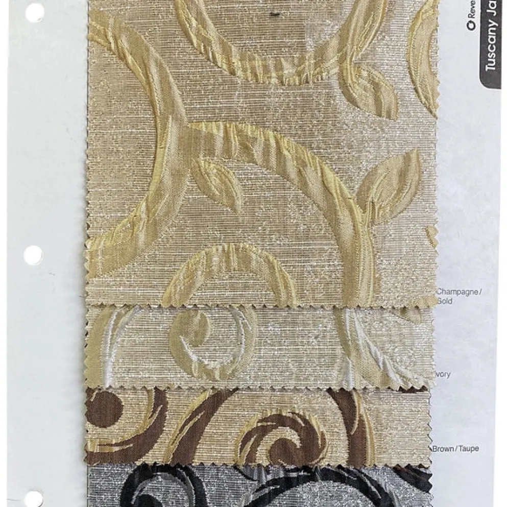 Tuscany Jacquard (Reversible) Table Linen in Champagne and Gold