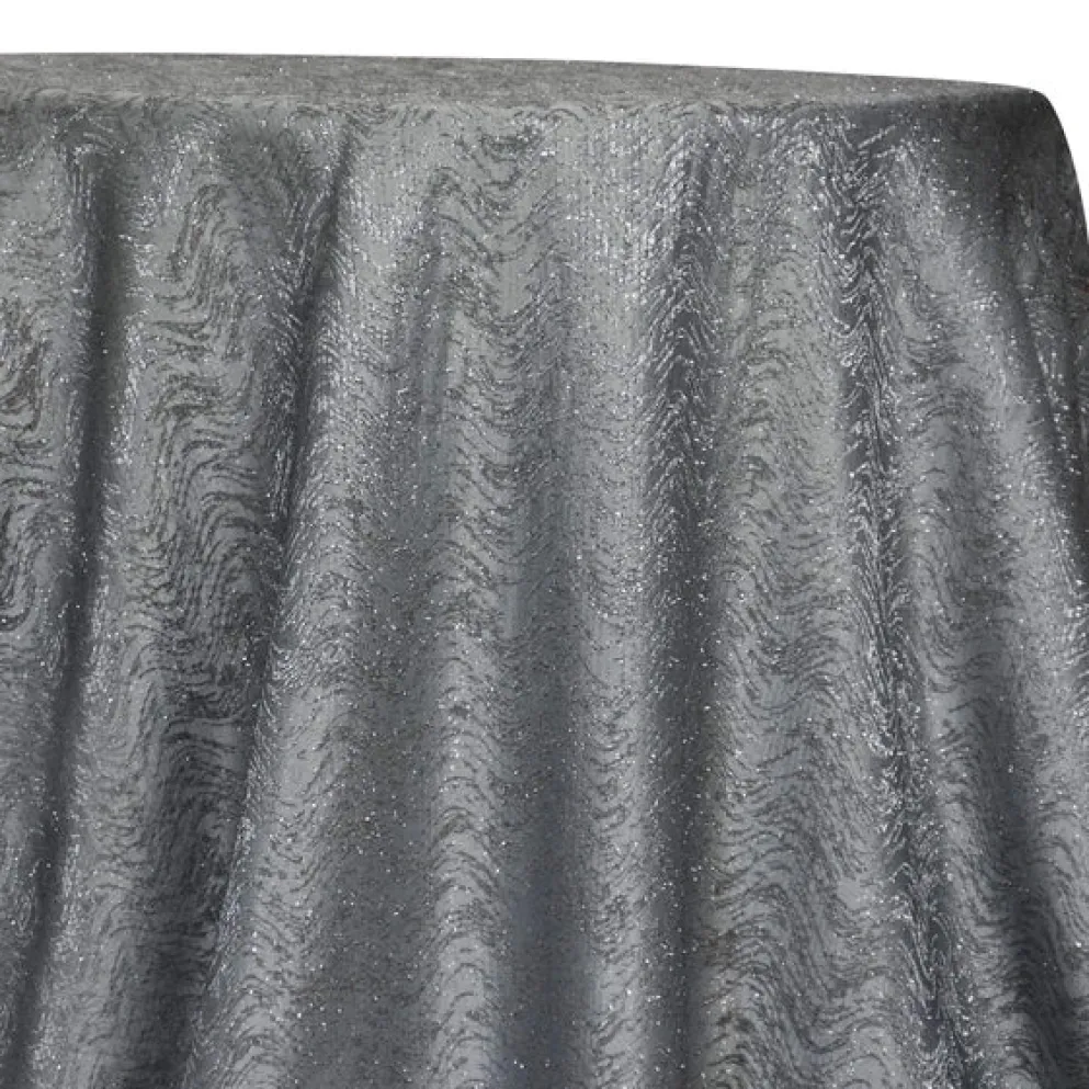 Twinkle Tensil Table Linen in Charcoal