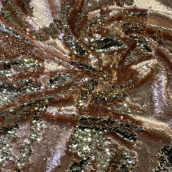 Two-Tone Sequins Table Linen in Champagne and Blush