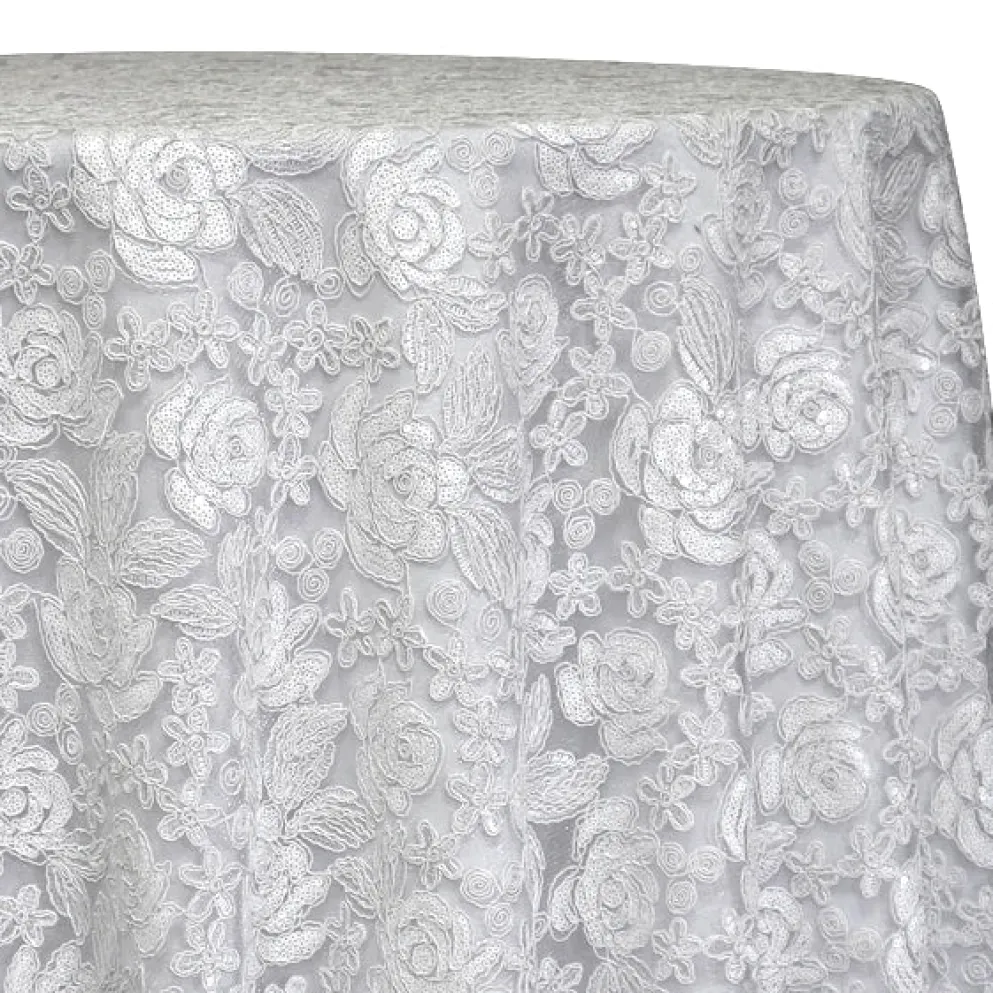 Valentina Lace Table Linen in White