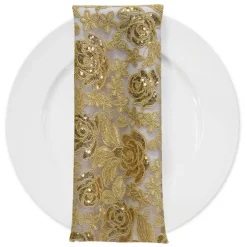 Valentina Lace (w/ Poly Lining) Table in Gold