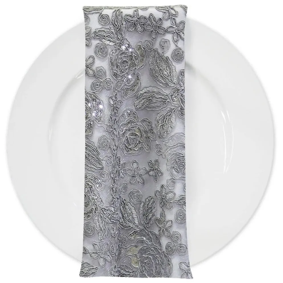 Valentina Lace (w/ Poly Lining) Table in Silver