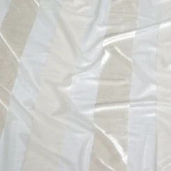 Velvet Stripe Table Runner in Ivory