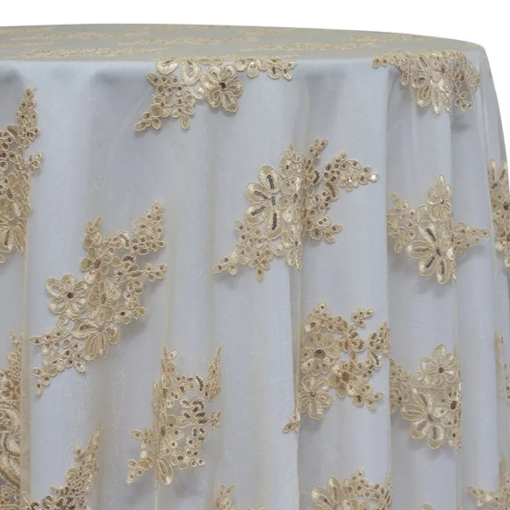 Venetian Lace Table Linen in Ivory