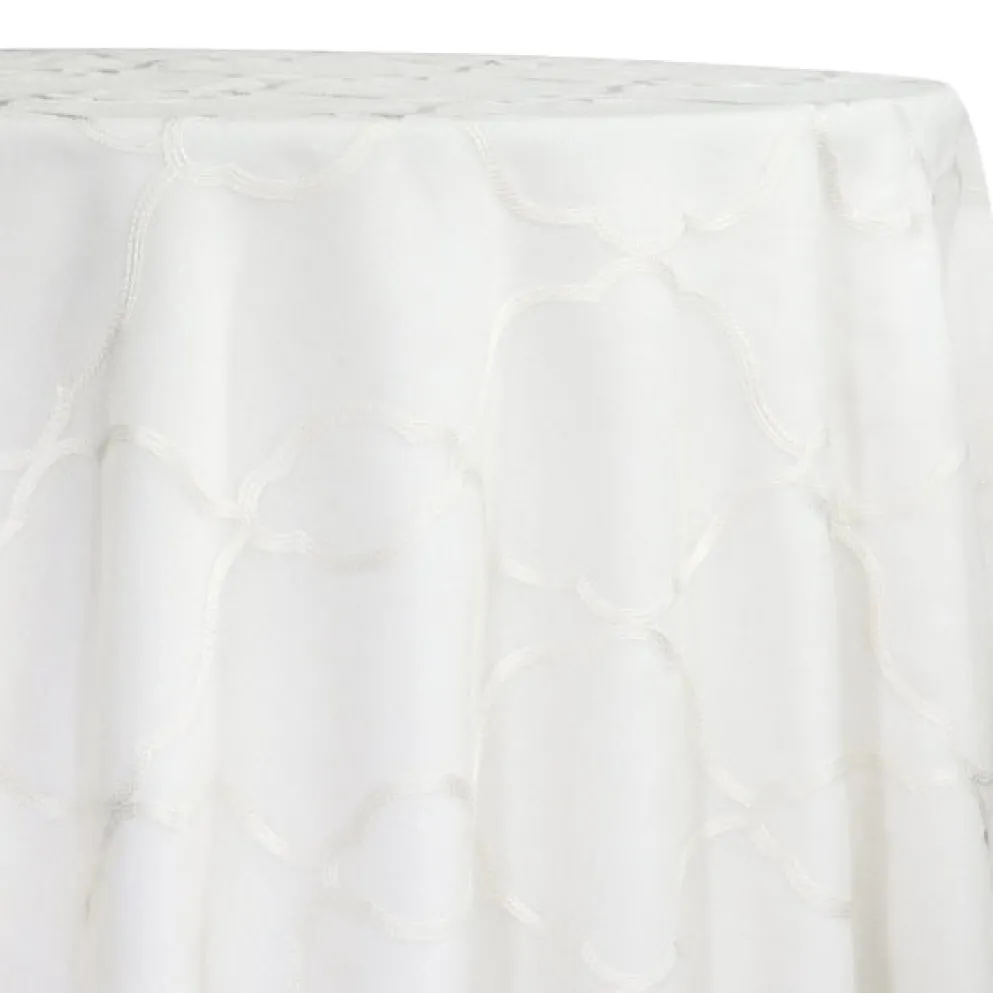 Vertigo Sheer Table Linen in White