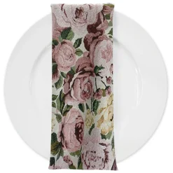 Vintage Canvas Rose Table Napkin