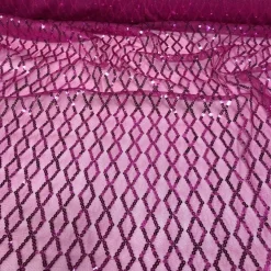 Vortex Sequins Table Linen in Fuchsia