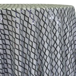 Vortex Sequins Table Linen in Silver
