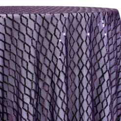 Vortex Sequins Table Linen in Plum