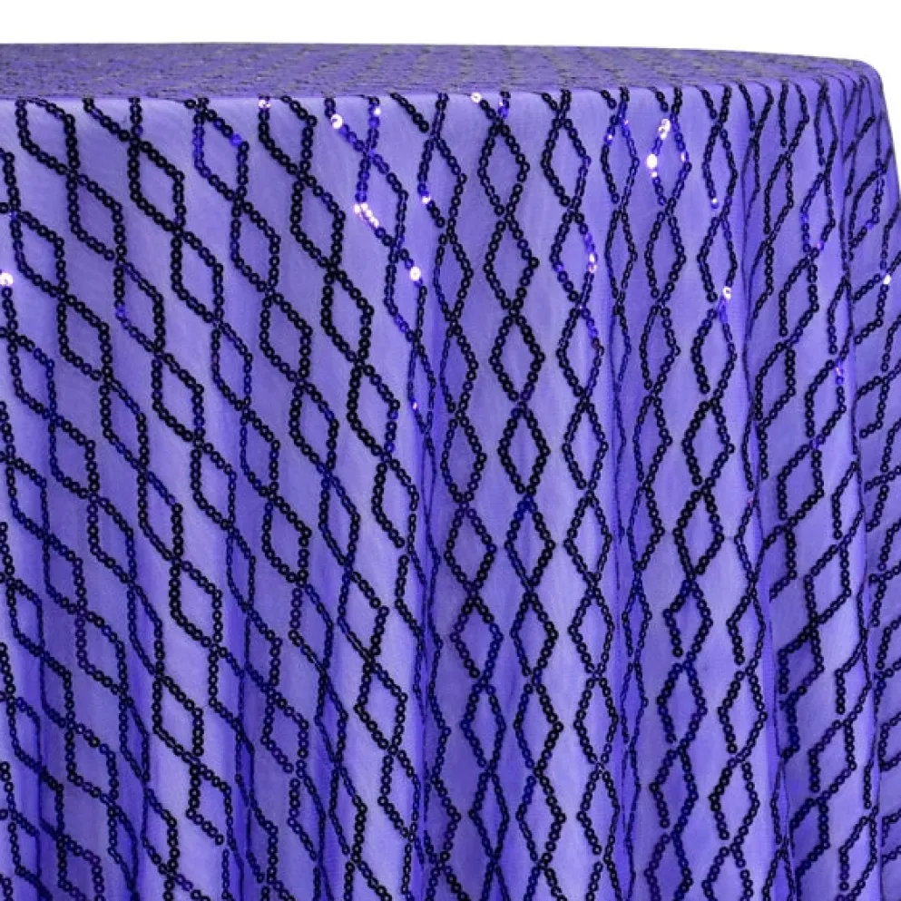 Vortex Sequins Table Linen in Purple