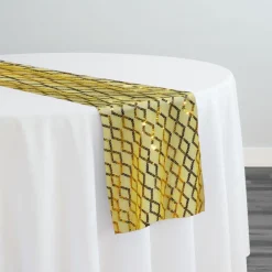 Vortex Sequins Table Runner in Yellow