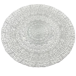 Webbed - Glass Charger Plate in Silver (Item # 0291)