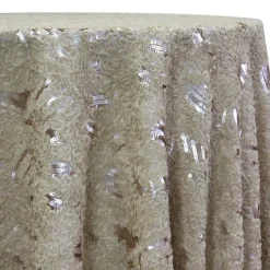 Zenya Sequins Table Linen in Champagne
