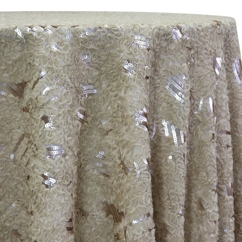 Zenya Sequins Table Linen in Champagne
