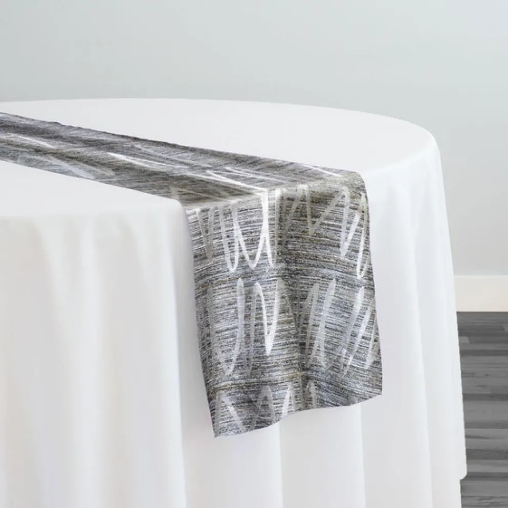 Zion Jacquard Table Runner in Silver